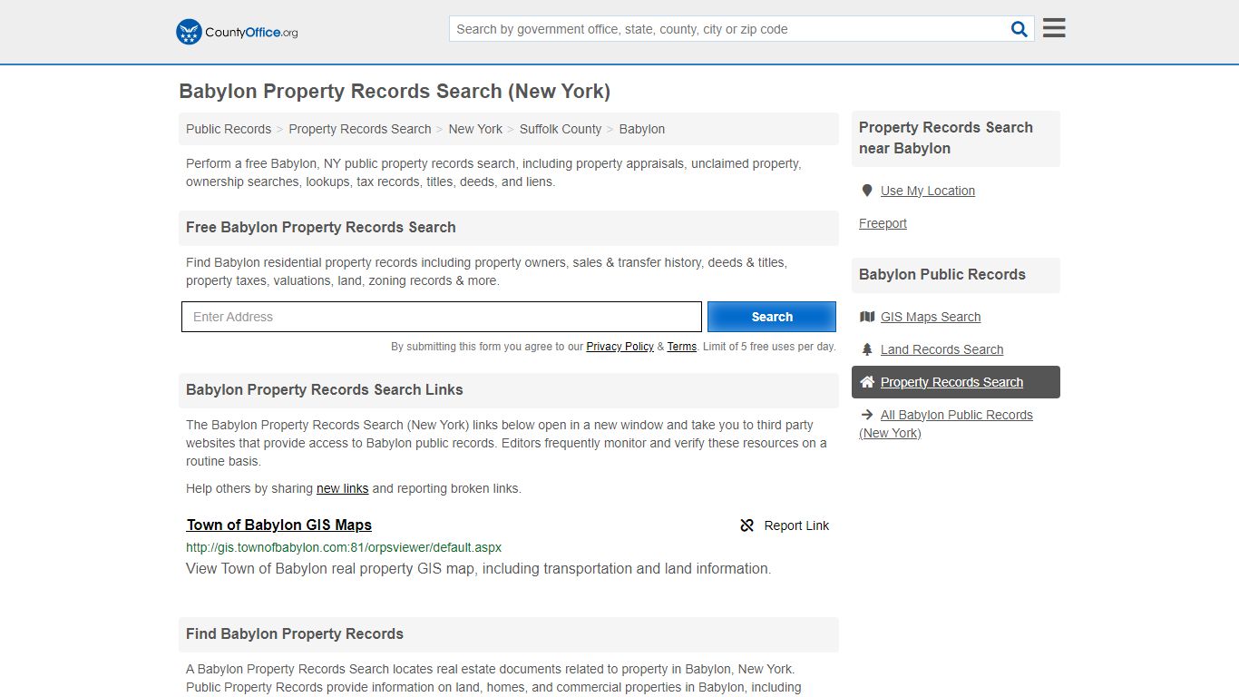 Babylon Property Records Search (New York) - County Office